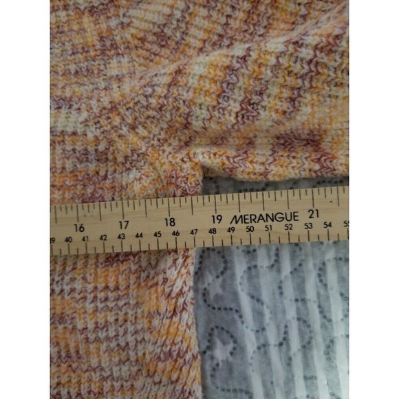 Sofia Vergara Sweater Peach Space Dye Sz Large Balloon Sleeve - Picture 7 of 8